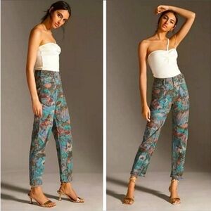 Pilcro x Anthropologie The Wanderer Utility Printed Pants In Multi Size 25.